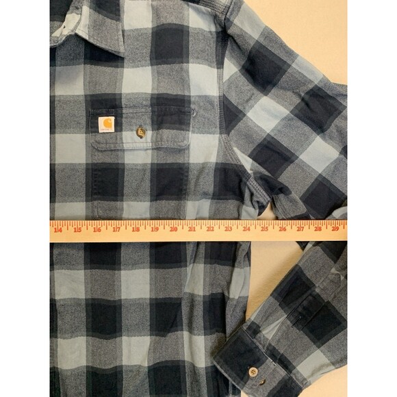 Carhartt Shirt Mens 2XLT Blue Buffalo Plaid Original Fit Heavy Shacket Flannel - Picture 5 of 7